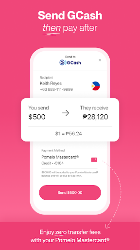 Pomelo: Send Money Screen 2