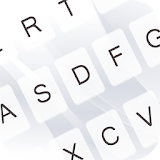 Simple White Emoji Keyboard icon