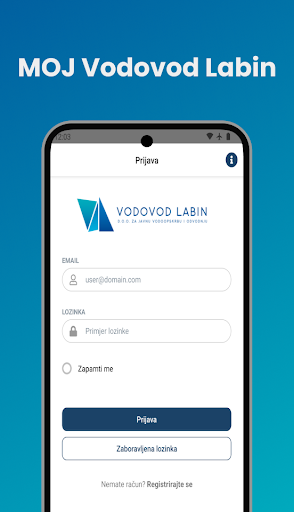 Android application Moj Vodovod Labin screenshort