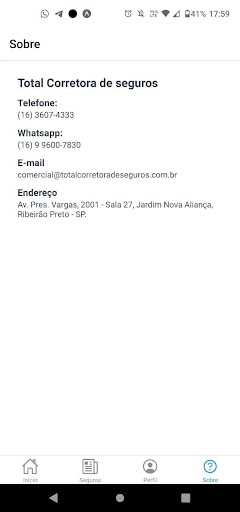 Android application Total Seguros screenshort