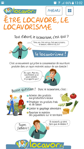 Android application locavor.fr screenshort