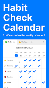 Captura 1 Habit Check Calendar android