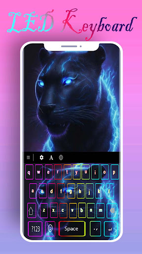 Android application Black Panther Neon Keyboard screenshort