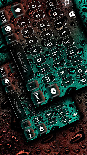 Glass Water Drops Keyboard Bac Screen 2