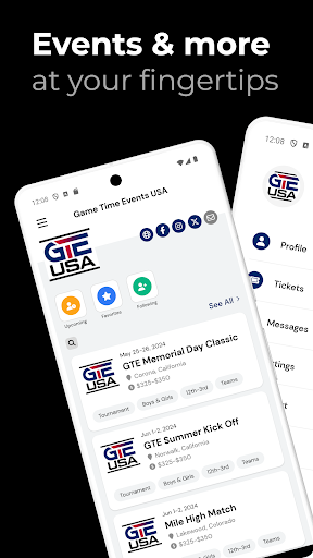 Android application Game Time Events USA screenshort