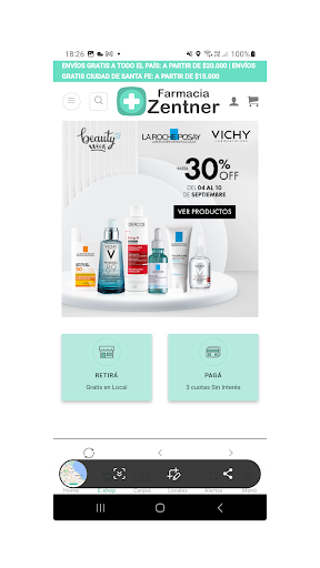 Android application Farmacia Zentner screenshort
