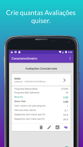 Android application Conscienciômetro screenshort