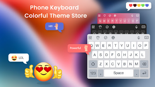 Android application iPhone keyboard screenshort