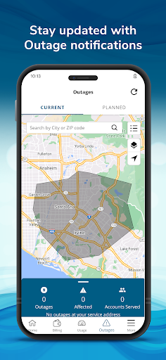 Screenshot of MyWater Pleasanton App
