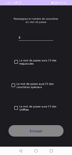 Password Creator Screen 2