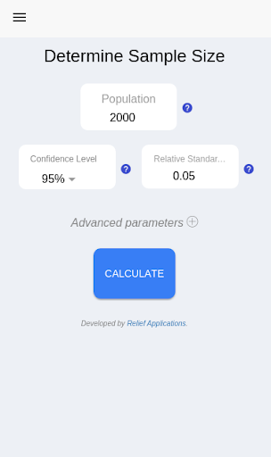 Sample Size Calculator Screenshot 1 - AppWisp.com