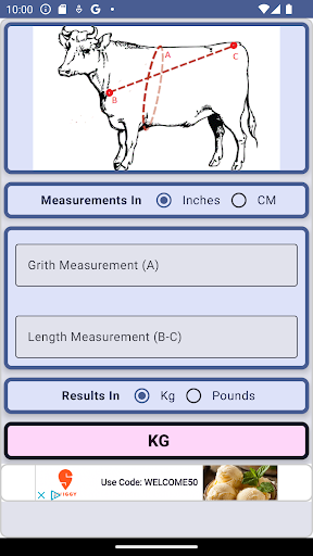 Cattle Body Weight Calculator
