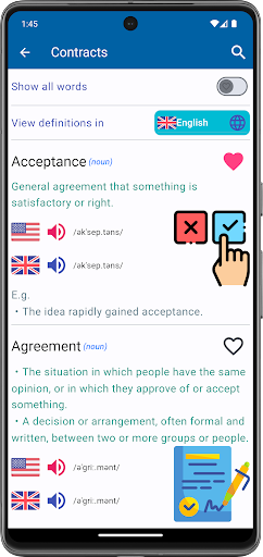 English Words and Phrases Screen 2
