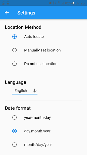 Android application Badi Calendar screenshort