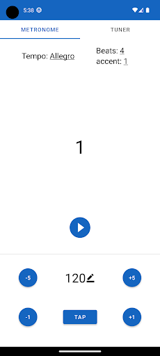 Android application MetroTuner screenshort