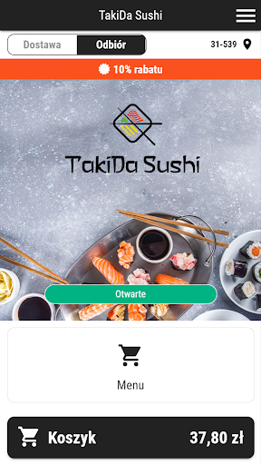 Android application TakiDa Sushi screenshort