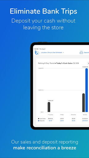 Android application BLUbeem by Brink's for POS screenshort
