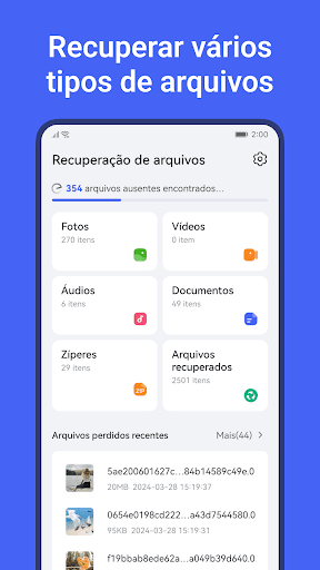 Visualização do aplicativo
