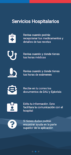 Android application Hospital en tus manos screenshort