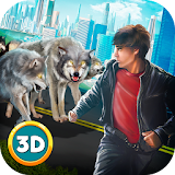 Angry Wolf City Attack Sim icon