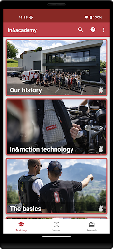 Android application In&academy screenshort