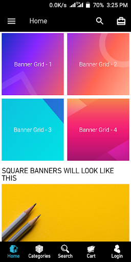 Android application Demo Store screenshort