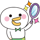 鏡アプリ【無料】白いトリらくらくミラー☆ icon