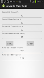 Lower Oil Water Ratio