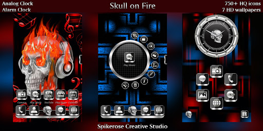 Skull on Fire theme Screen 2