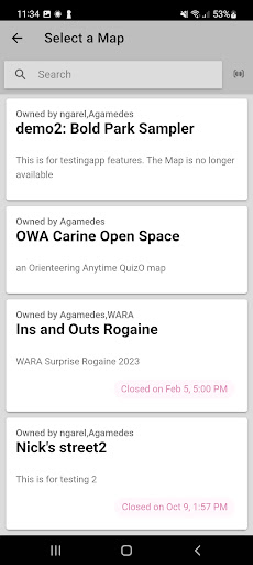 pwMapApp Screen 2