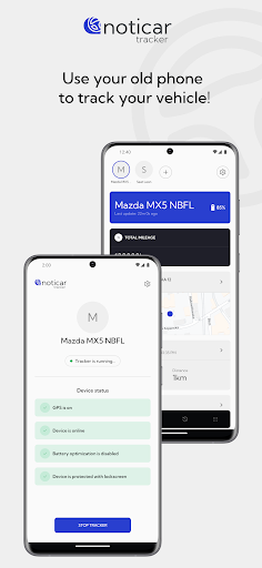 Android application noticar tracker screenshort