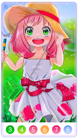 Game screenshot Spy x Family Color By Number mod apk