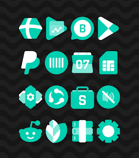 Тиркизна - Снимак екрана пакета икона