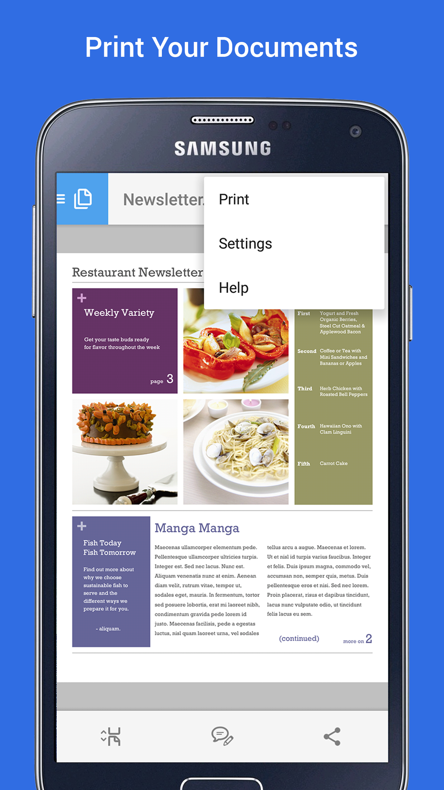 Android application Samsung Print Service Plugin screenshort