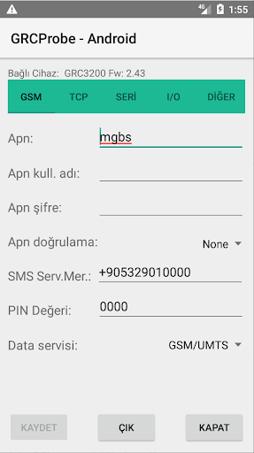 GRCProbe - Android Screen 2