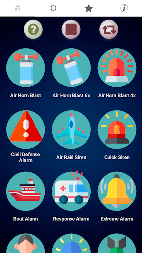 Android application Emergency Ringtones screenshort