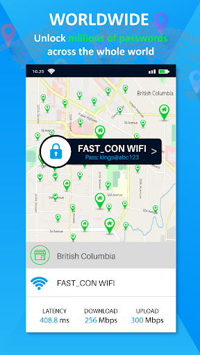 Android application WiFi Map Password Show Connect screenshort
