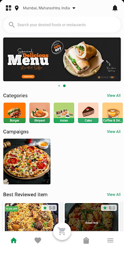Android application Zitto Food screenshort