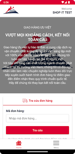 Android application UU VIET EXPRESS screenshort