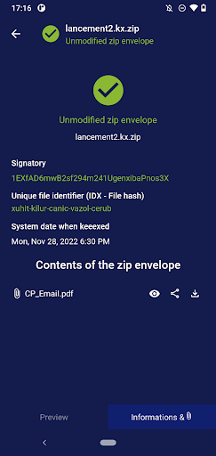 BlueCrest Verifier Screen 2