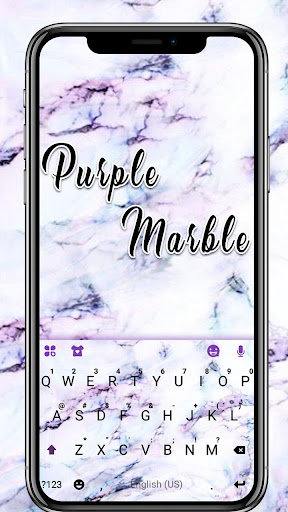 Android application Purple Marble Keyboard Theme screenshort