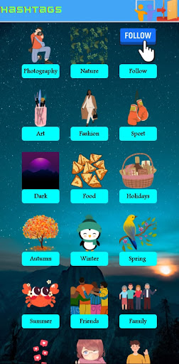 Hashtags Screen 2