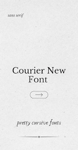 Courier Font: Sans Serif
