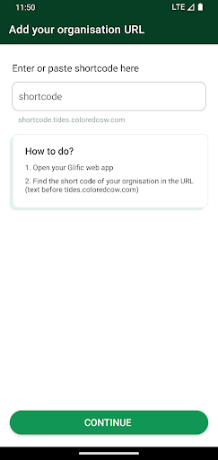 Android application Glific screenshort