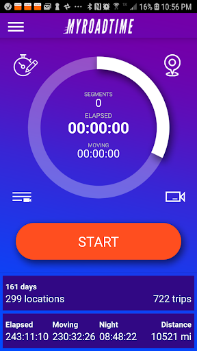 Android application MyRoadTime screenshort