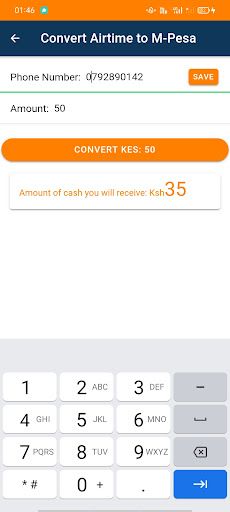 BambaSwap - Airtime to MPesa Screen 3