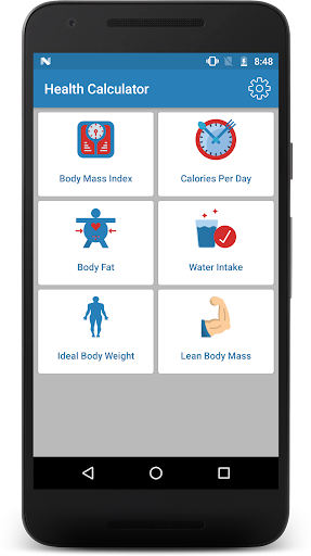 Health Calculator Screen 2