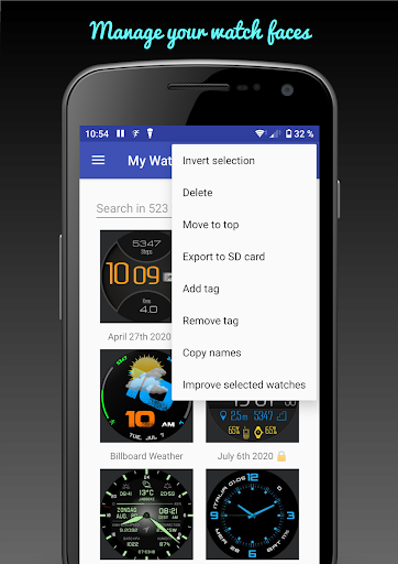 Android application My Watches Companion screenshort