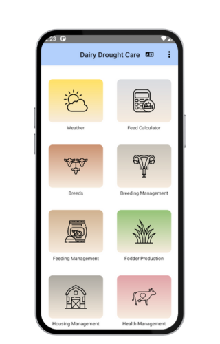 Android application Dairy Drought Care screenshort