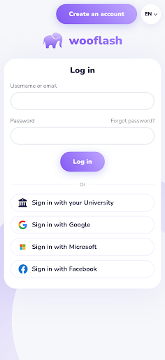 Android application Wooflash screenshort